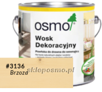 Wosk dekoracyjny TRANSPARENTNY - BRZOZA 3136, 25 L