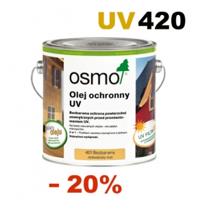 Olej ochronny UV BEZBARWNY 420 z filtrem na zewnątrz 2,5L